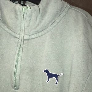 Half zip pink sweatshirt